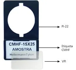 Porta Identificador PI-22 com Visor de Proteção Transparente VPI